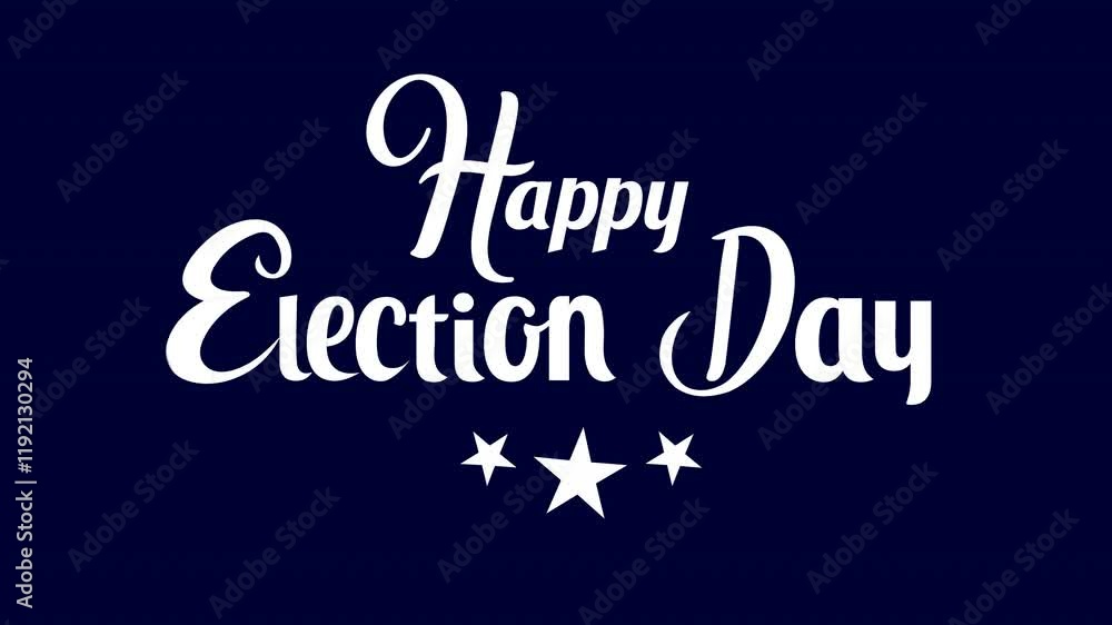 Happy Election Day Text Animation Happy Election Day Text Animation
