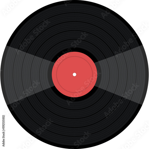 Retro vinyl record, vintage vinyl record isolated on white background. Vector, designer illustration. Vector.