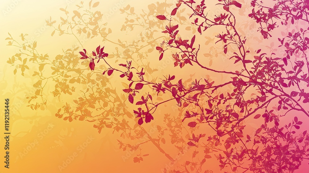 Silhouetted branches, sunset backdrop, nature scene, website background Silhouetted branches, sunset backdrop, nature scene, website background