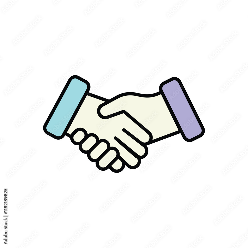 Handshake icon isolated on a white background. Vector illustration. Handshake icon isolated on a white background. Vector illustration.