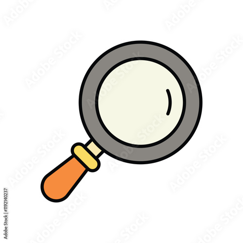 Magnifying Glass icon isolated on a white background. Vector illustration.