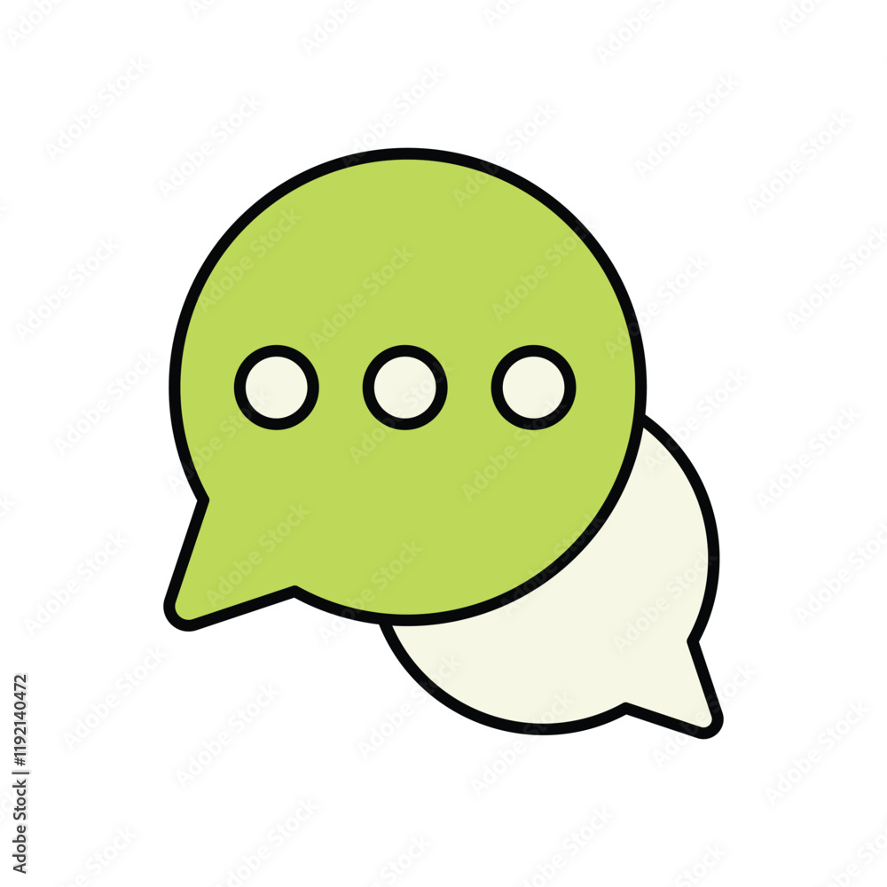Fototapeta premium Speech Bubble icon isolated on a white background. Vector illustration.