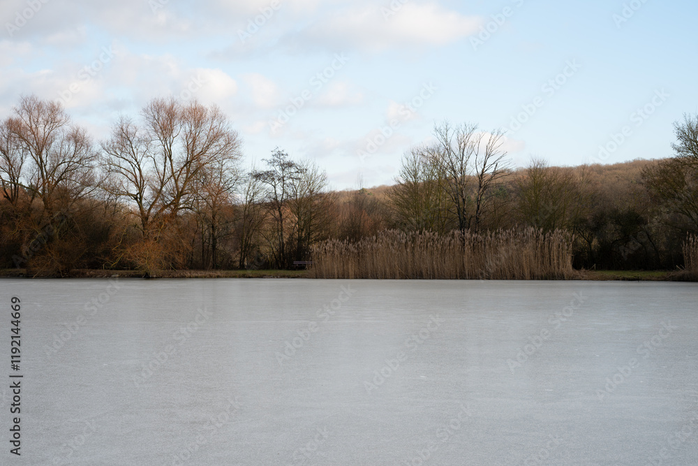 ice cover on the lake ice cover on the lake
