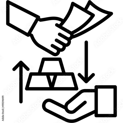 Pawnshop Loan line icon
