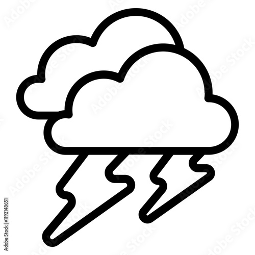 Astraphobia Line Icon