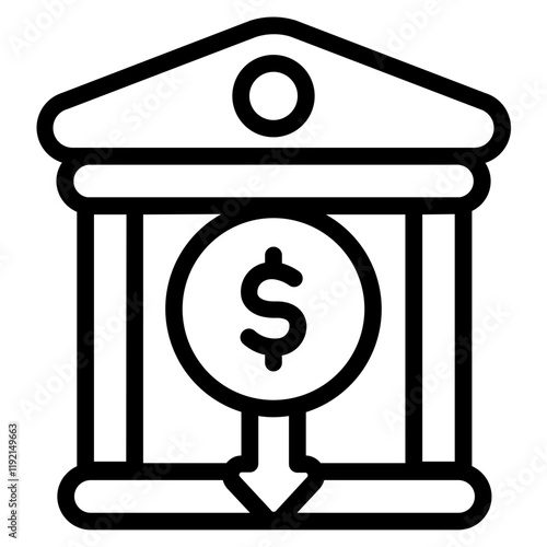 Bankrupt Line Icon