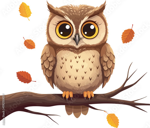 owl sitting on a branch