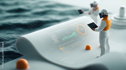 Futuristic Digital Transformation Offshore Analytics and Sensor Data Visualization in Ocean Research Facility