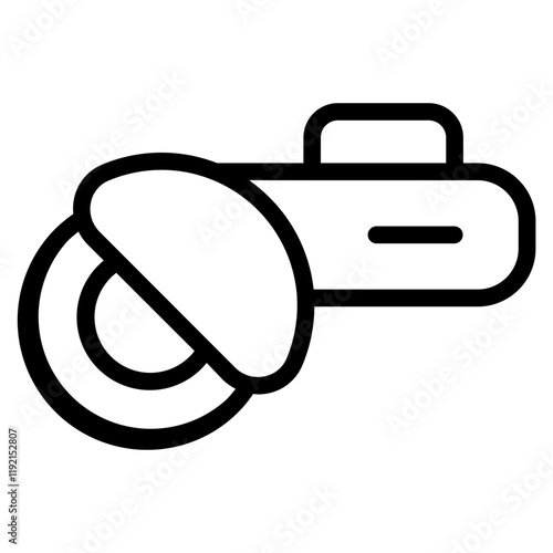 Cordless angle grinder Line Icon