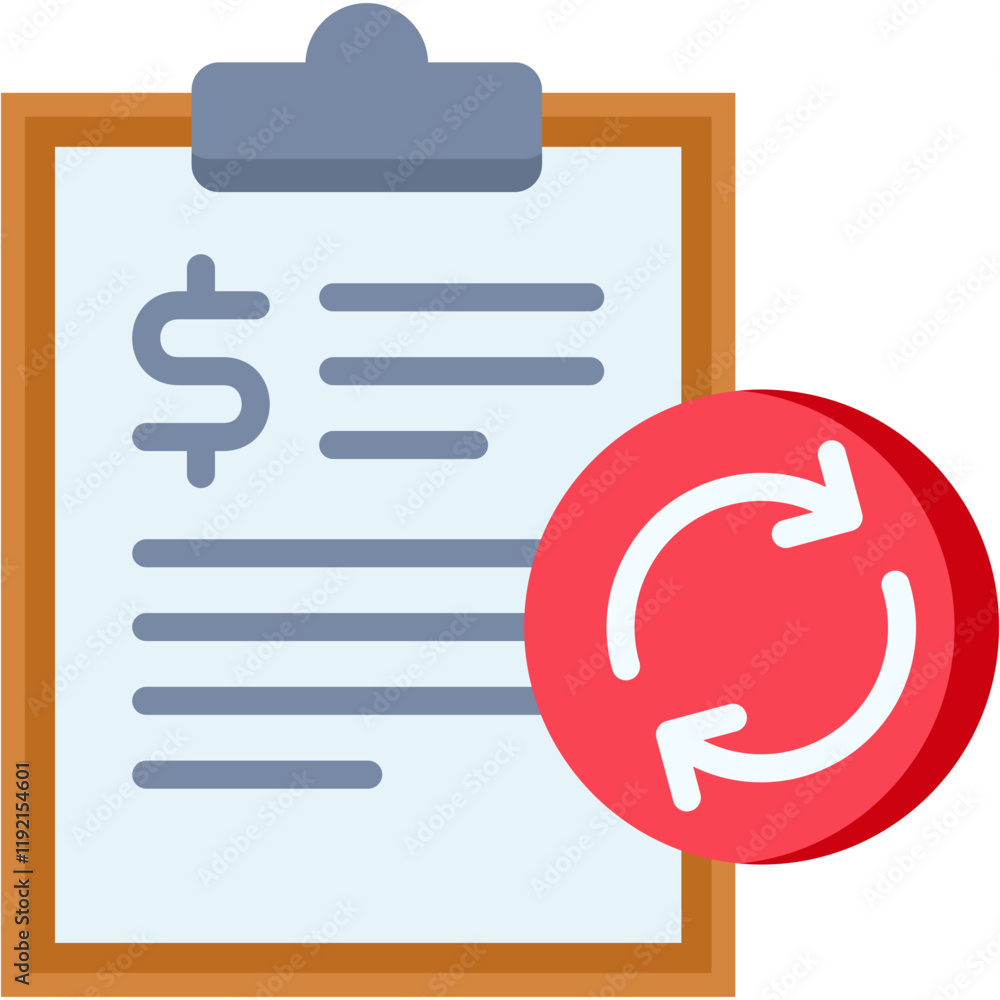 Loan Renewal flat color icon Loan Renewal flat color icon