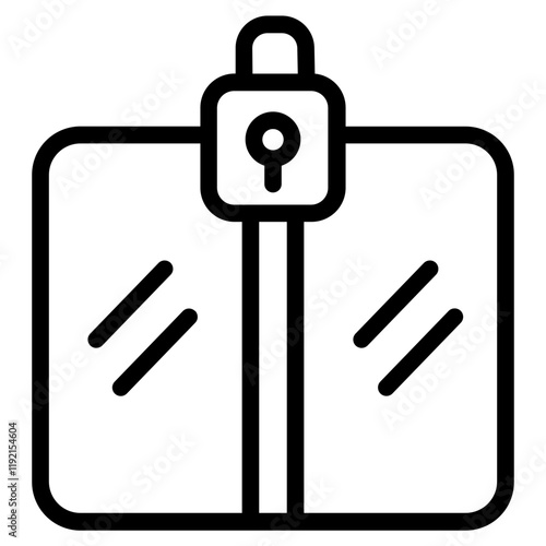 Door locked Line Icon