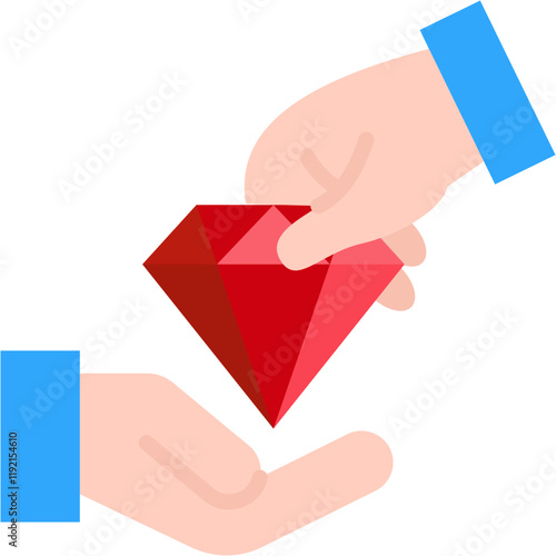 Jewelry Loan flat color icon