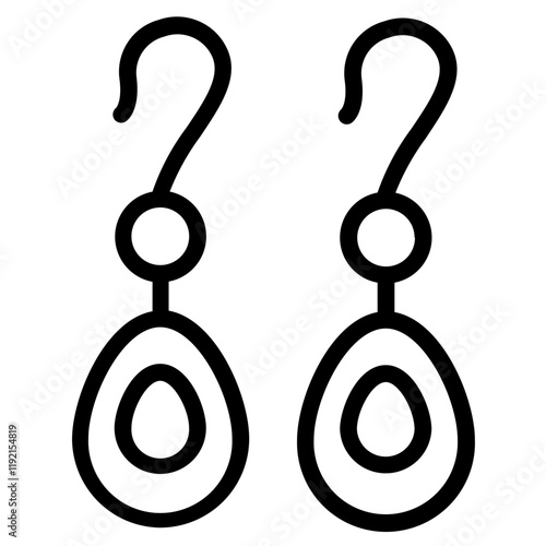 Ear studs Line Icon
