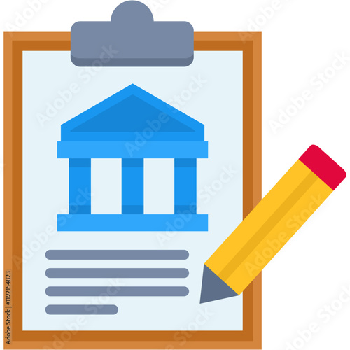 Loan Agreement flat color icon