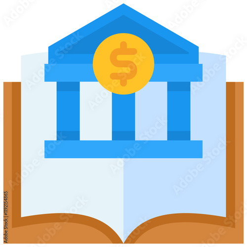 Bank Book flat color icon