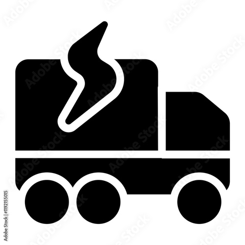 Electric truck Solid Icon