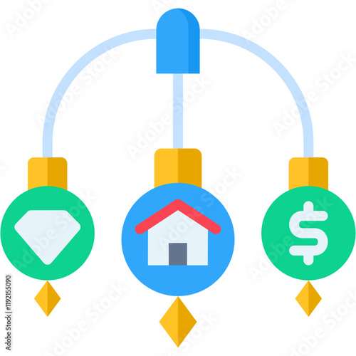 Pawnbroker flat color icon