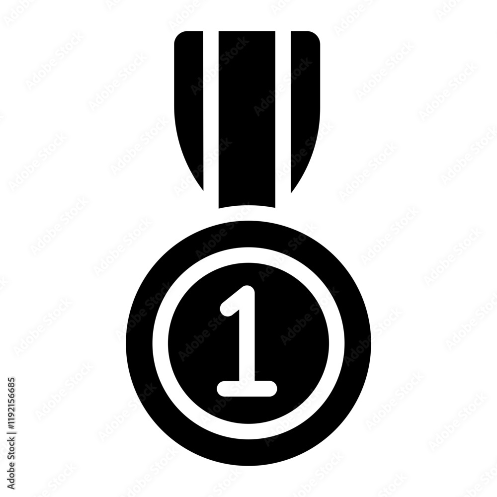 First runner up Solid Icon