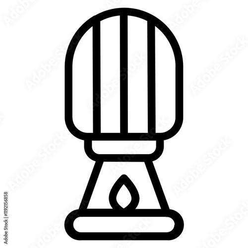 Floating lantern Line Icon