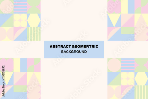 다양한 모양의 지오메트리 추상 배경