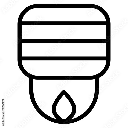 Floating lantern Line Icon