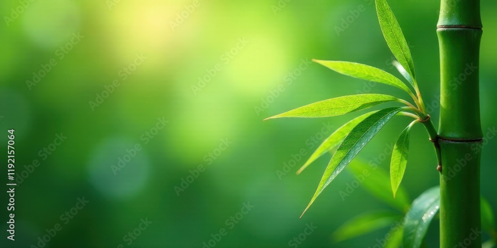 Serene Bamboo Shoot Emerging in Verdant Sunlight A Symbol of Growth and Renewal Serene Bamboo Shoot Emerging in Verdant Sunlight A Symbol of Growth and Renewal