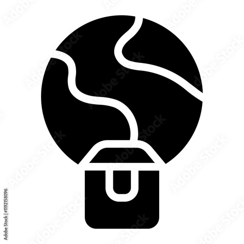 Global order fulfillment Solid Icon