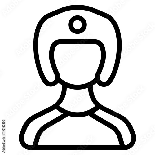 Kickboxer avatars Line Icon