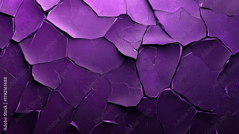 A bold cracked purple texture in an abstract seamless pattern, showcasing sharp lines and subtle gradients for a modern design A bold cracked purple texture in an abstract seamless pattern, showcasing sharp lines and subtle gradients for a modern design