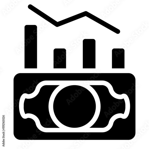 Money loss Solid Icon