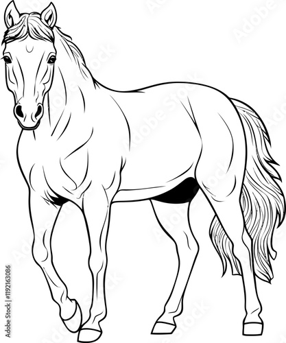 Handdrawn horse sketch