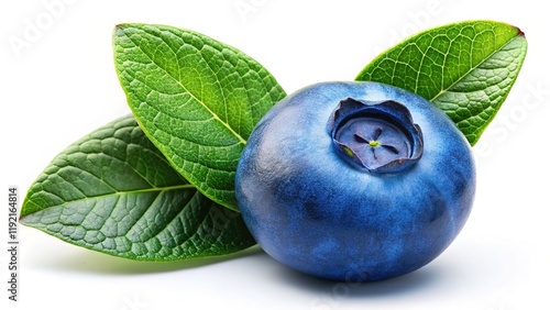 Fresh Blueberries Isolated on White Background - High-Resolution Image