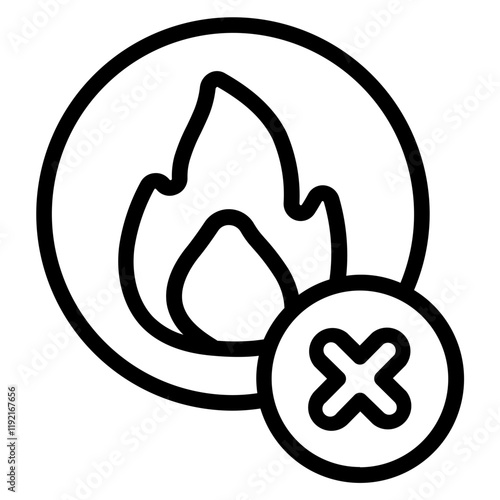 Pyrophobia Line Icon