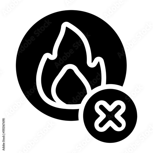 Pyrophobia Solid Icon