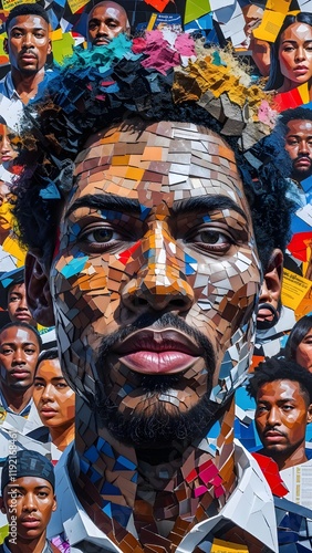 diversity concept, abstract art