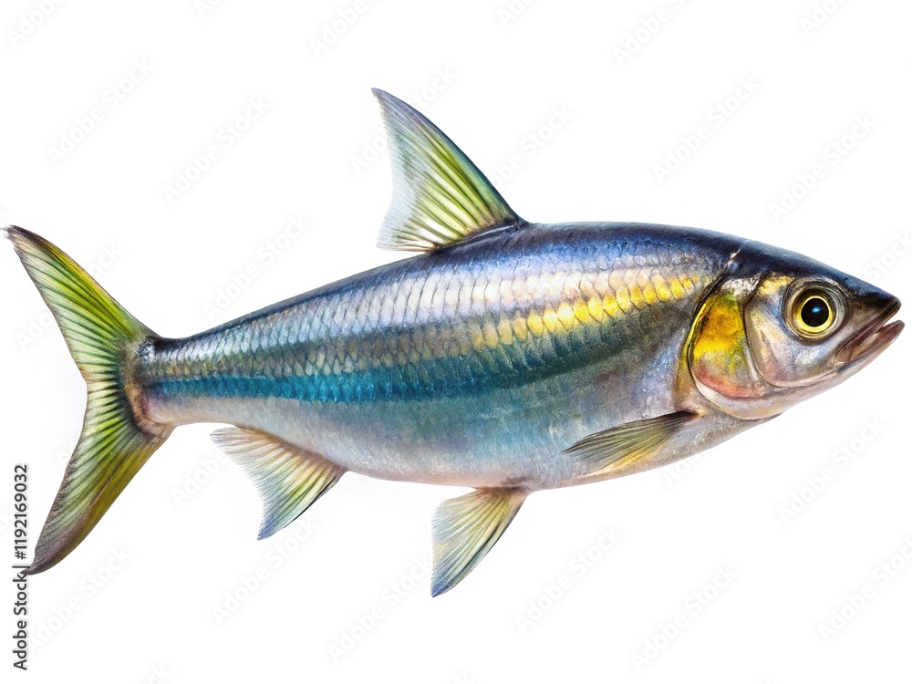 Side View Herring Fish, High-Resolution Image, Isolated, Bright Colors, Detailed, Professional Quality Side View Herring Fish, High-Resolution Image, Isolated, Bright Colors, Detailed, Professional Quality
