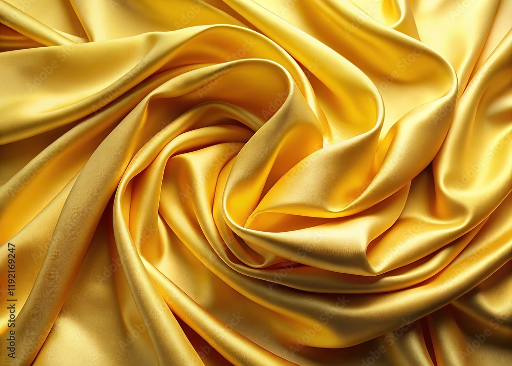 Soft Yellow Silk Fabric Texture: Elegant Draped Flowing Smooth Folds Soft Yellow Silk Fabric Texture: Elegant Draped Flowing Smooth Folds