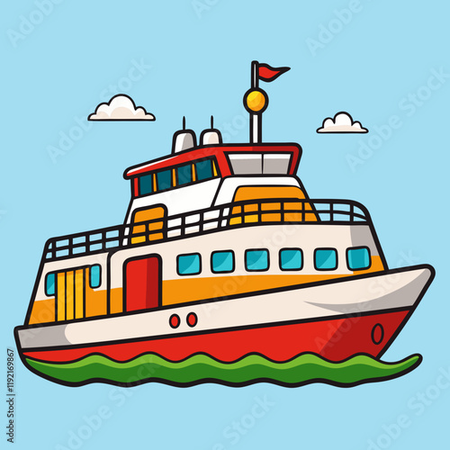 ferry vector illustration