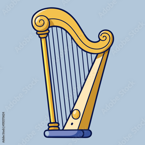 harp vector illustration