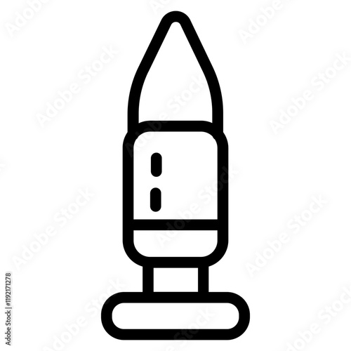 Single bullet Line Icon