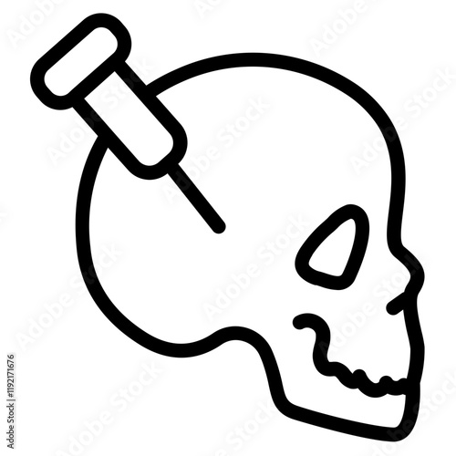 Skull reconstruction Line Icon