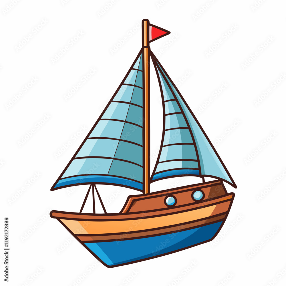 Obraz premium sailboat on a white background