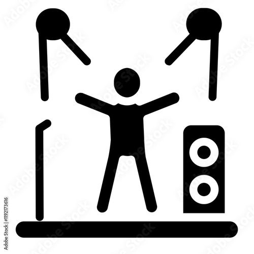 Talent showing Solid Icon
