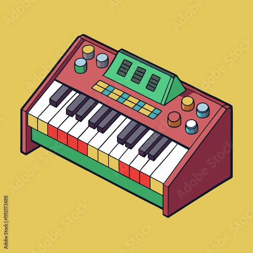 synthesizer vector illustration