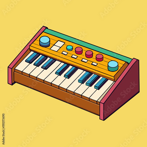 synthesizer vector illustration