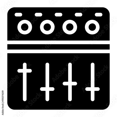 Video Mixer Solid Icon