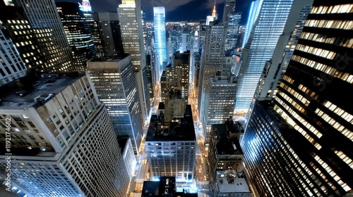 Downtown New York City skyline USA