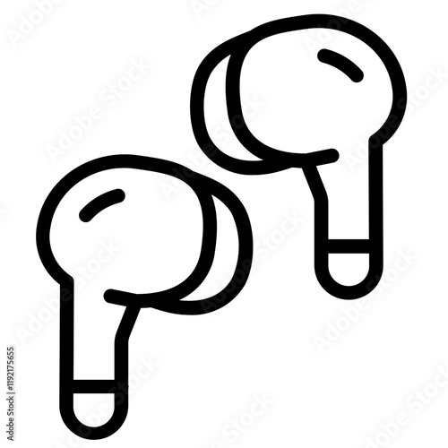 Wireless earbuds Line Icon