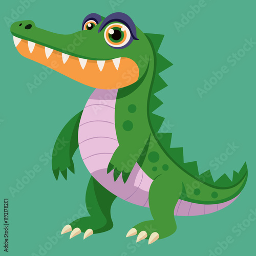 cartoon crocodile vector