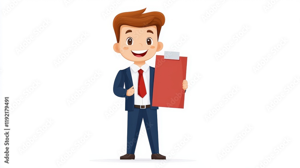 Cheerful businessman holding clipboard and giving thumbs up in professional attire with a confident smile Cheerful businessman holding clipboard and giving thumbs up in professional attire with a confident smile